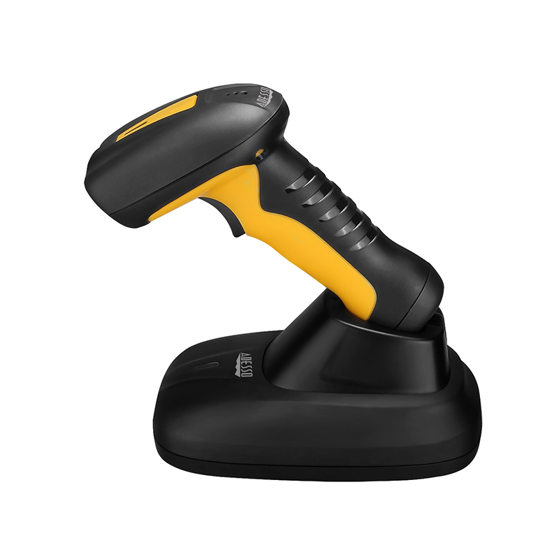 Adesso NUSCAN 4100B Industrial, Hospitality Handheld Barcode Scanner-Cable/Wireless,Yellow 